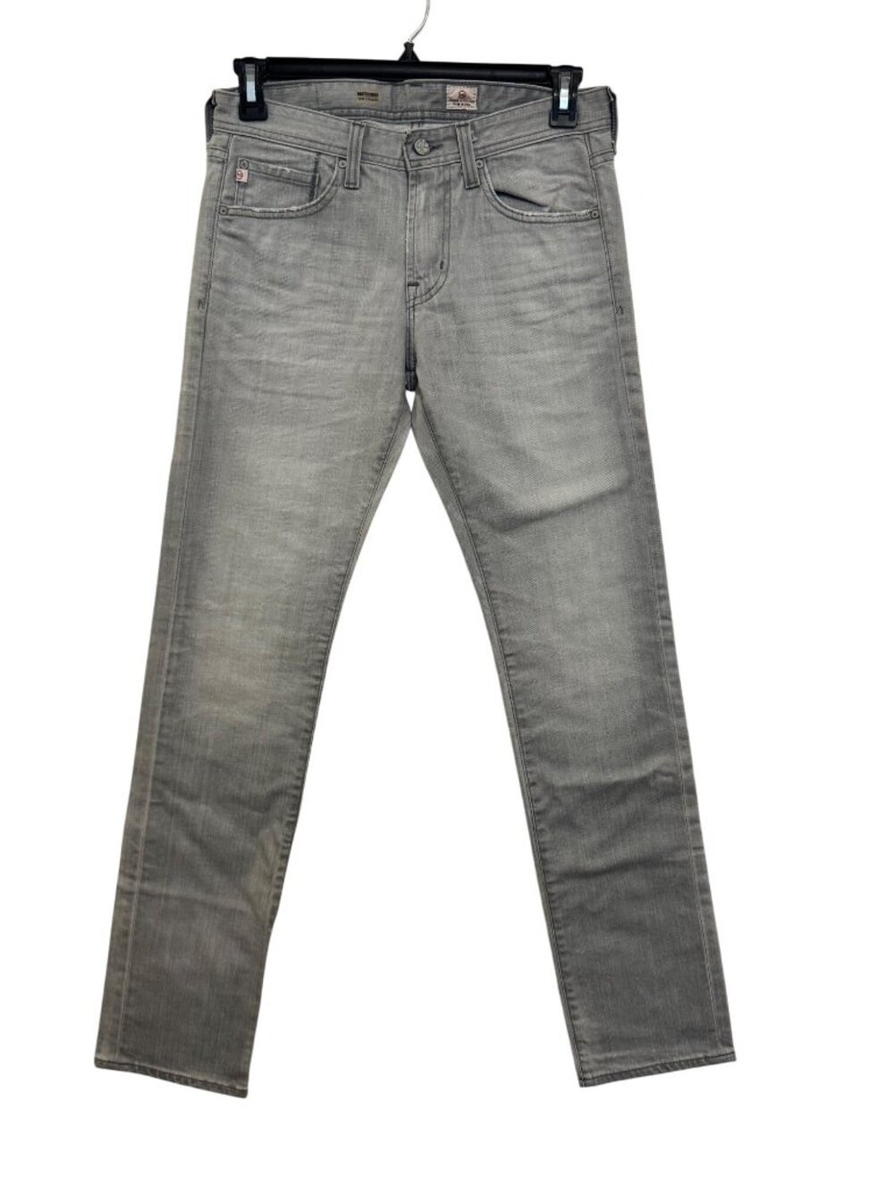 AG Adriano Goldschmied Matchbox Slim Straight Gray Jeans Mens Size 29